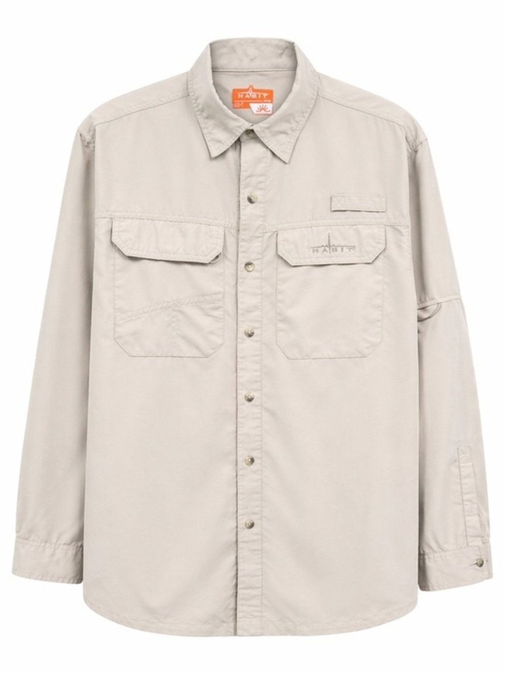 Habits Performance Long Sleeve Button Shirt in Khaki